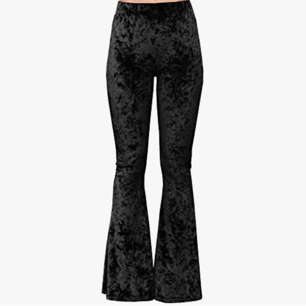 Velvet High Waisted Flare Pants